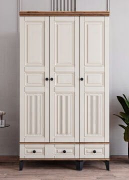 Terra 3 Kapılı Dolap / %100 MDF / Ücretsiz Kurulum / Aytaşı