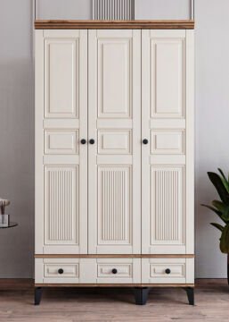 Terra 3 Kapılı Dolap / %100 MDF / Ücretsiz Kurulum / Aytaşı