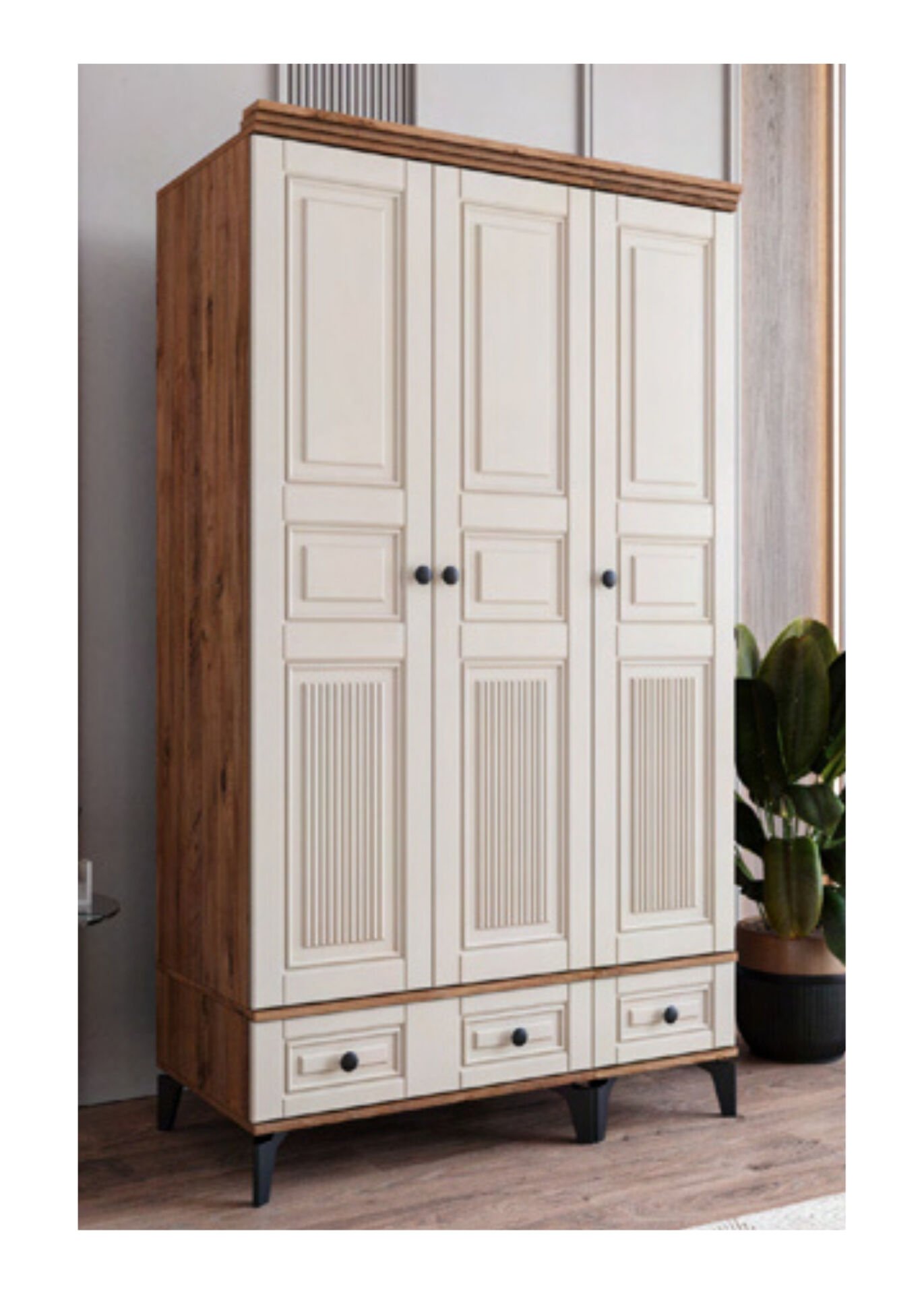 Terra 3 Kapılı Dolap / %100 MDF / Ücretsiz Kurulum / Aytaşı