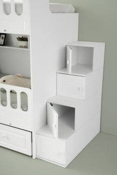 Panjur Ranza / 3 Yatak Bölümü / Beyaz / Komple MDF