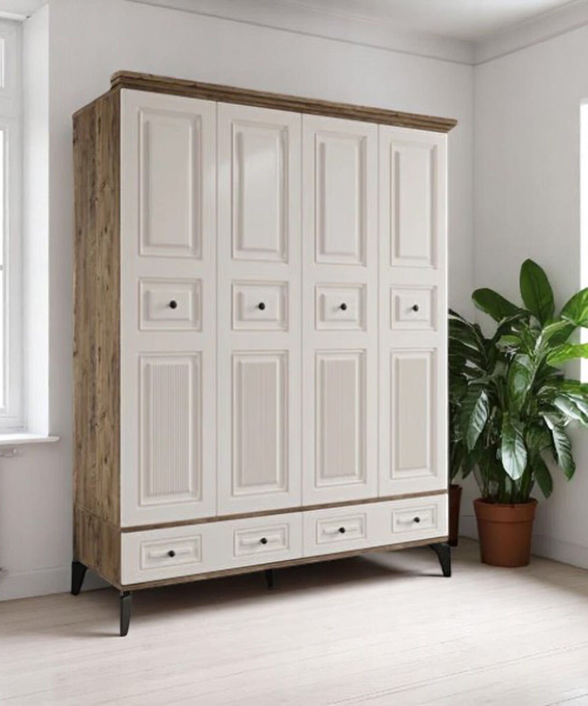 Terra 4 Kapılı Dolap / %100 MDF / Ücretsiz Kurulum / Aytaşı