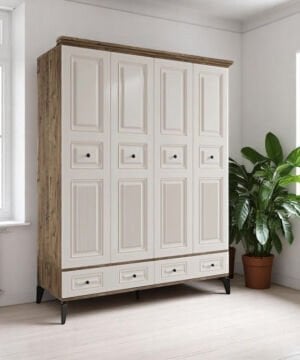 Terra 4 Kapılı Dolap / %100 MDF / Ücretsiz Kurulum / Aytaşı