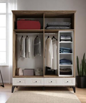 Terra 4 Kapılı Dolap / %100 MDF / Ücretsiz Kurulum / Aytaşı