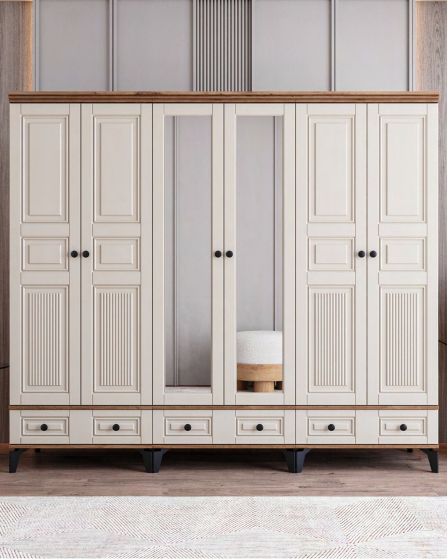 Terra 6 Kapılı Dolap / %100 MDF / Ücretsiz Kurulum / Aytaşı