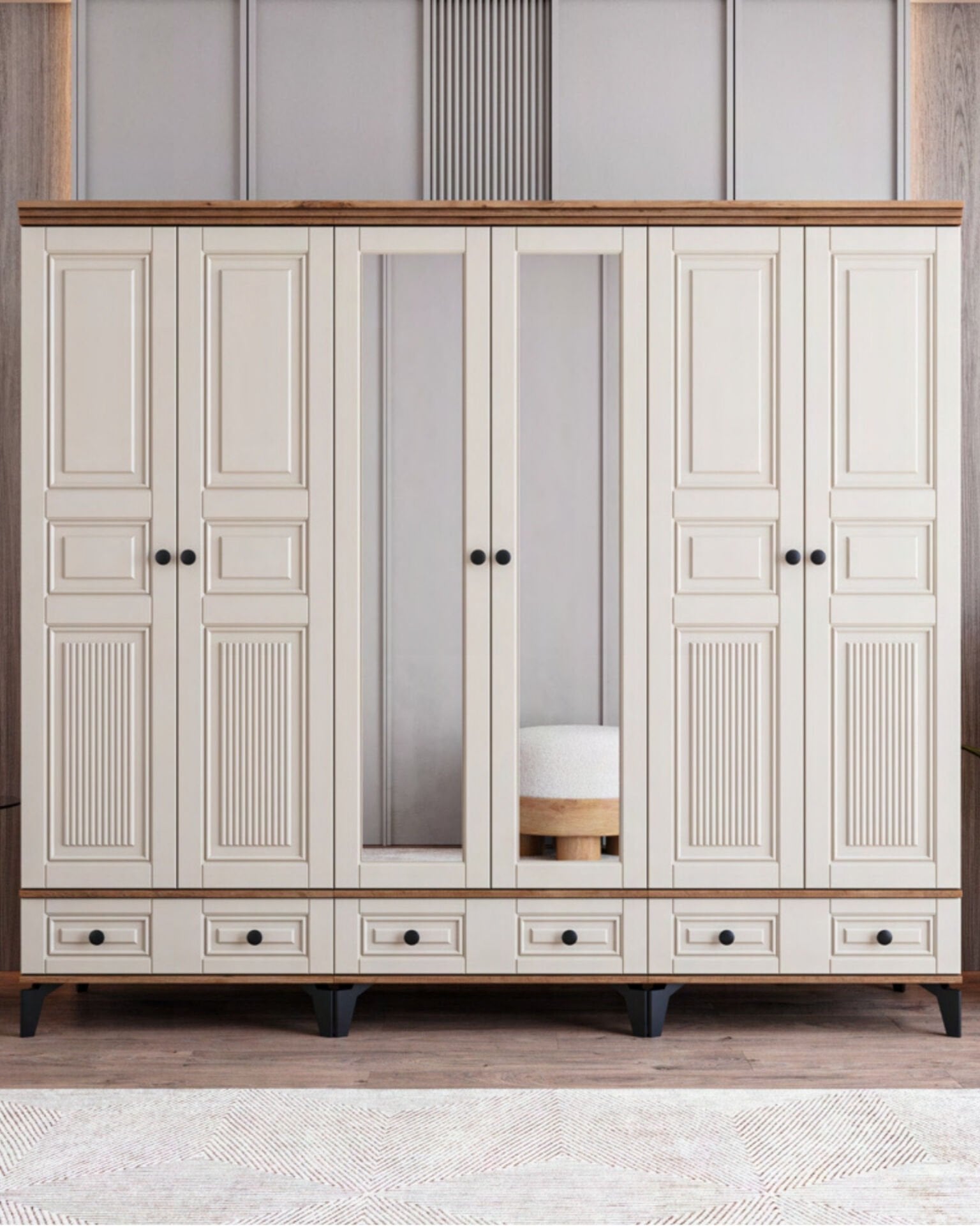 Terra 6 Kapılı Dolap / %100 MDF / Ücretsiz Kurulum / Aytaşı