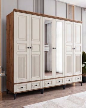 Terra 6 Kapılı Dolap / %100 MDF / Ücretsiz Kurulum / Aytaşı