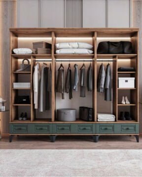Terra 6 Kapılı Dolap / %100 MDF / Ücretsiz Kurulum / Haki