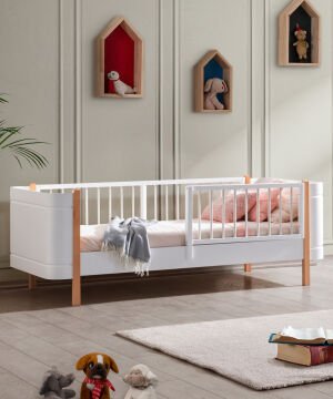 Perla Karyola / %100 MDF / Lake Boya / Ücretsiz Kurulum / Meşe-Beyaz